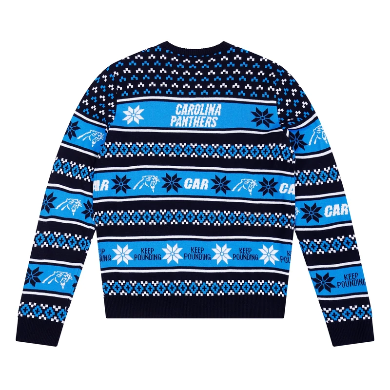 FOCO Men's NFL Big Logo Ugly Sweater, Team Color, XL