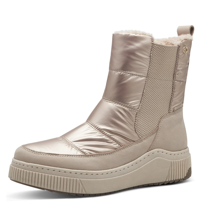 Tamaris Comfort Women’s Winter Boots Flat Lined Water-Repellent, Beige, 3,5 UK