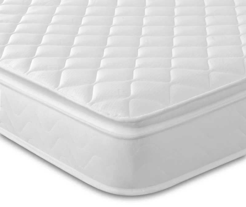 Starlight Beds Cooltouch Kingsize Pillowtop Mattress with Firm Foam. Maximum Value, 18cm Deep, Soft Firmness, White. King Size Mattress – 5ft x 6ft6 (150x200x18cm)