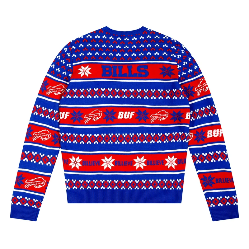FOCO Men's NFL Team Big Logo Ugly Sweater