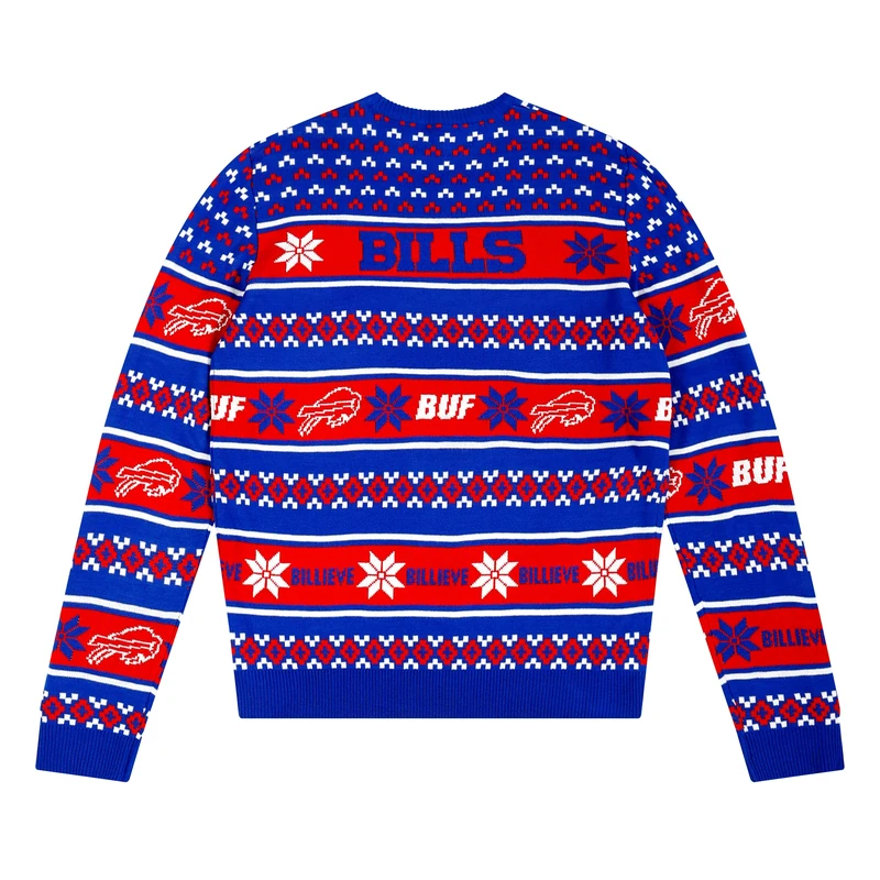 FOCO Men's NFL Team Big Logo Ugly Sweater