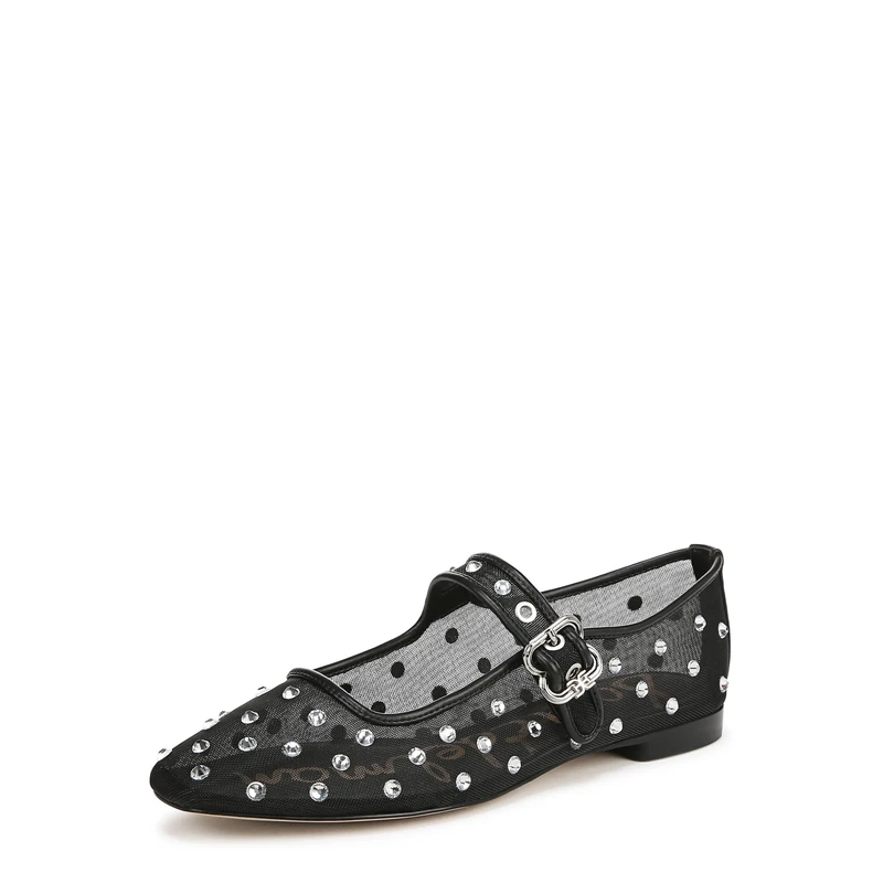 Sam Edelman Women's Michaelashne Mary Jane Flats, Dm Black, Medium Fit, UK 6