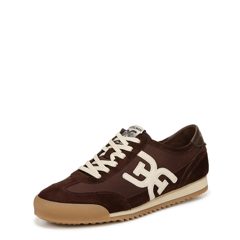 Sam Edelman Women's Ivey Lace-Up Trainers, Cafe Noir Brown/White, Medium Fit, UK 5