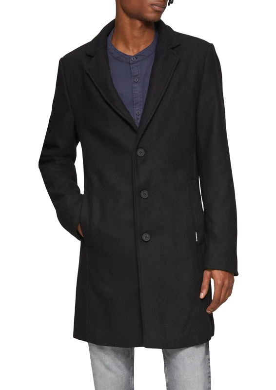 QS Men's 2150184 Coat with Lapel Collar, 9999, XL