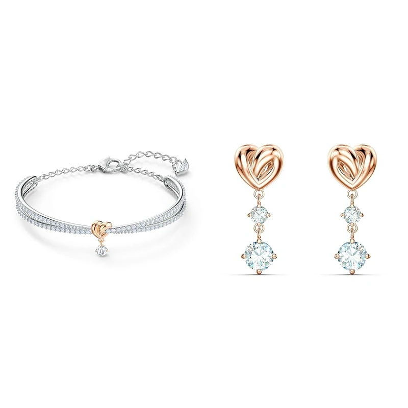 Swarovski Lifelong Heart Collection, bracelet and earrings