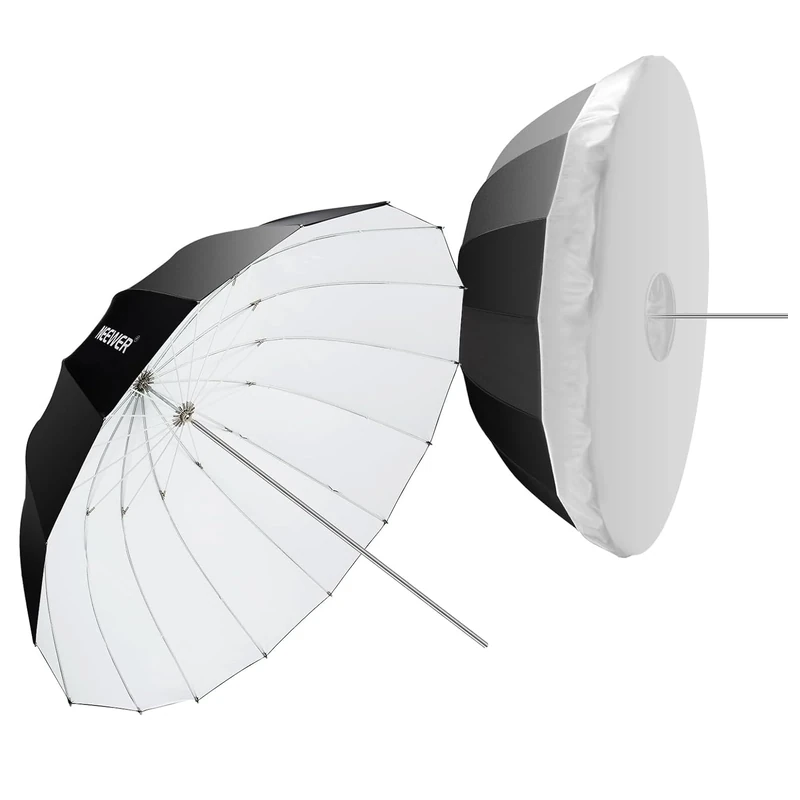 NEEWER 41"/104cm Parabolic Reflective Umbrella Photography with White Inner, Soft Lighting With Diffuser Cover, Bag, Quick Fold for Camera Photo Studio Video Light Shooting Monolight Flash, NS1U