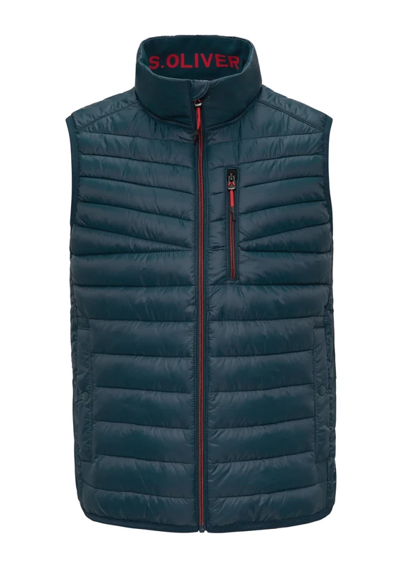 s.Oliver Men's 2156306 Quilted Vest, 5785 Blue, 3XL