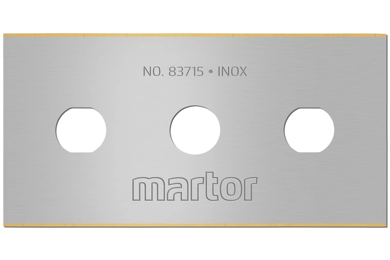 MARTOR 500 x Industrial Blade, Replacement Blades Cutters, Safety Knife, Stainless Steel with TiN-Coated, Sharp, 4-Way usable Blade, No. 83715.35