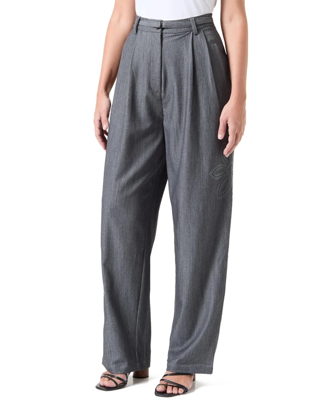 Desigual Pant_Rin, 2082 Glaciar Grey, S, Black, S
