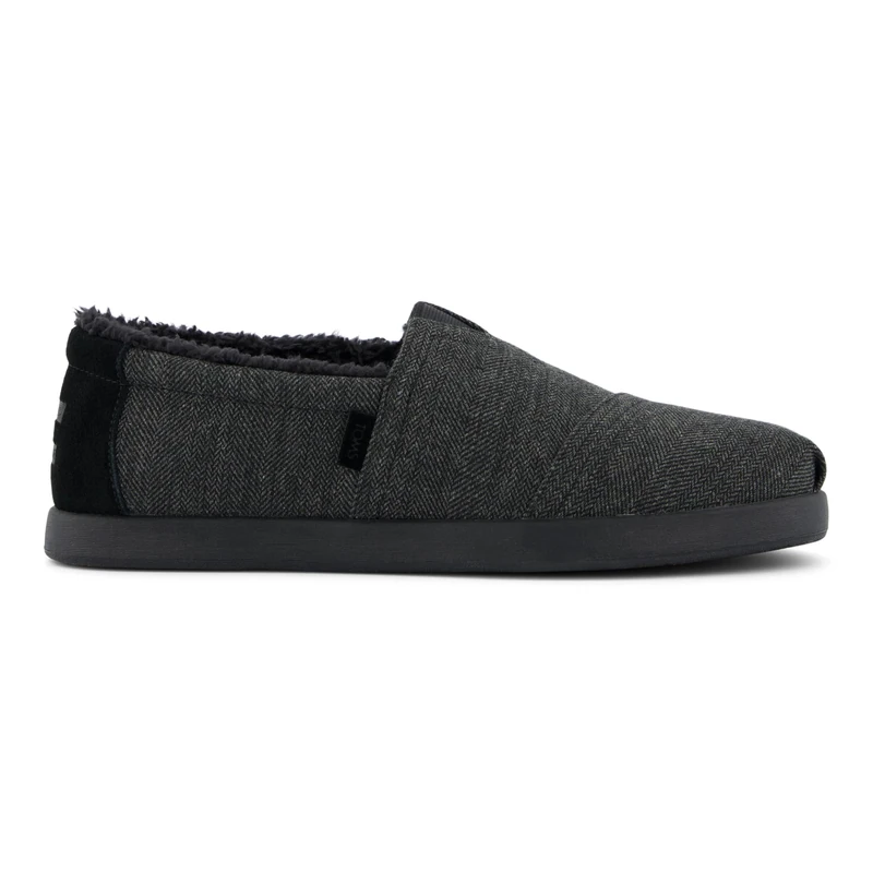 TOMS Men ALP FWD Espadrille Loafer Flat, Charcoal Herringbone, 13 UK
