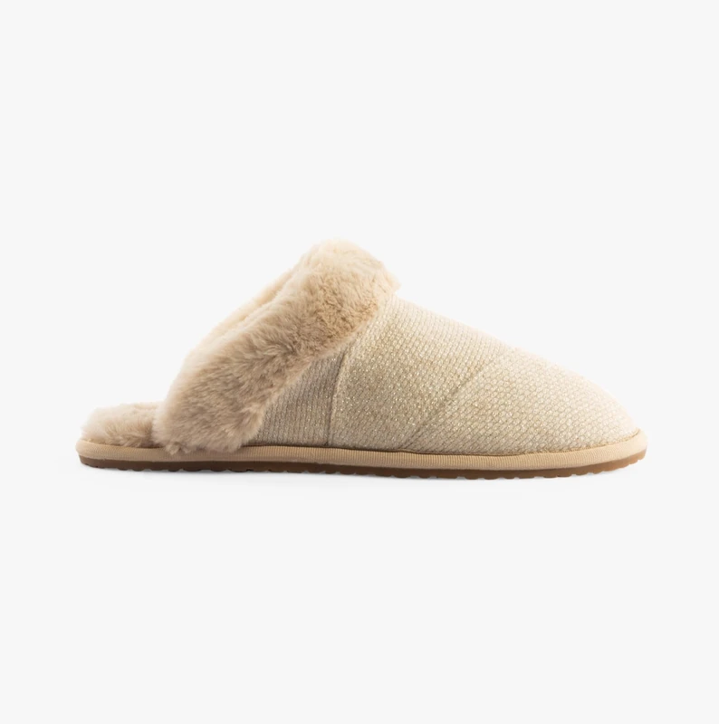 TOMS Women's Valerie Slipper, Oatmeal Sparkle Knit, 9 UK