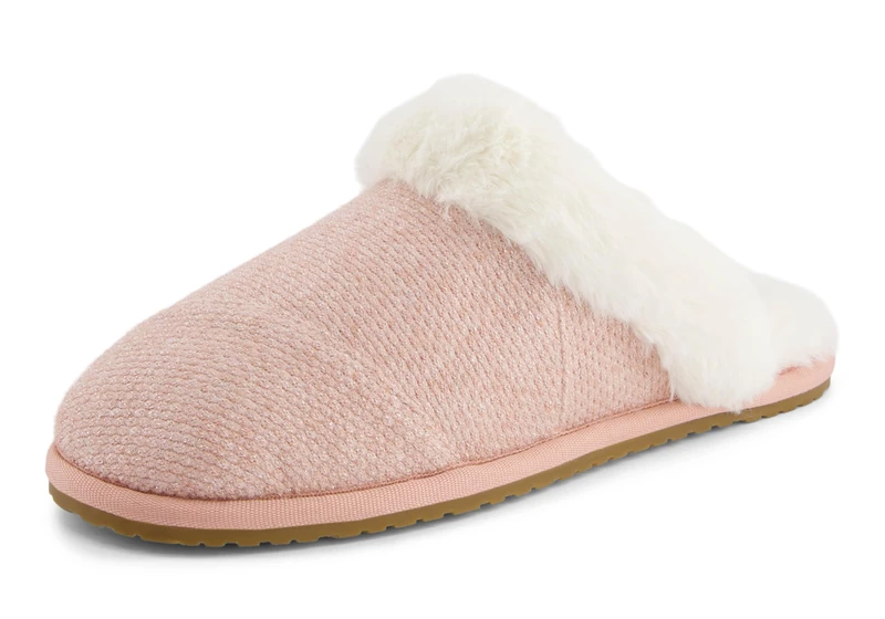 TOMS Women's Valerie Slipper, Vintage Pink Sparkle Knit, 4 UK