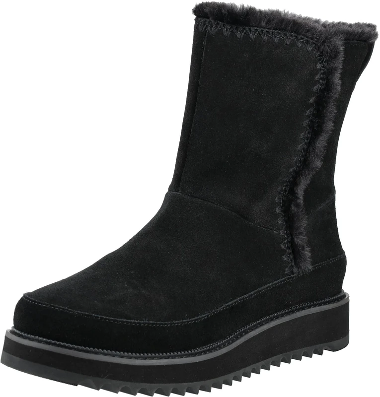 TOMS Women's Bergen Snow Boot, Water Resistant Black Suede, 5.5 UK