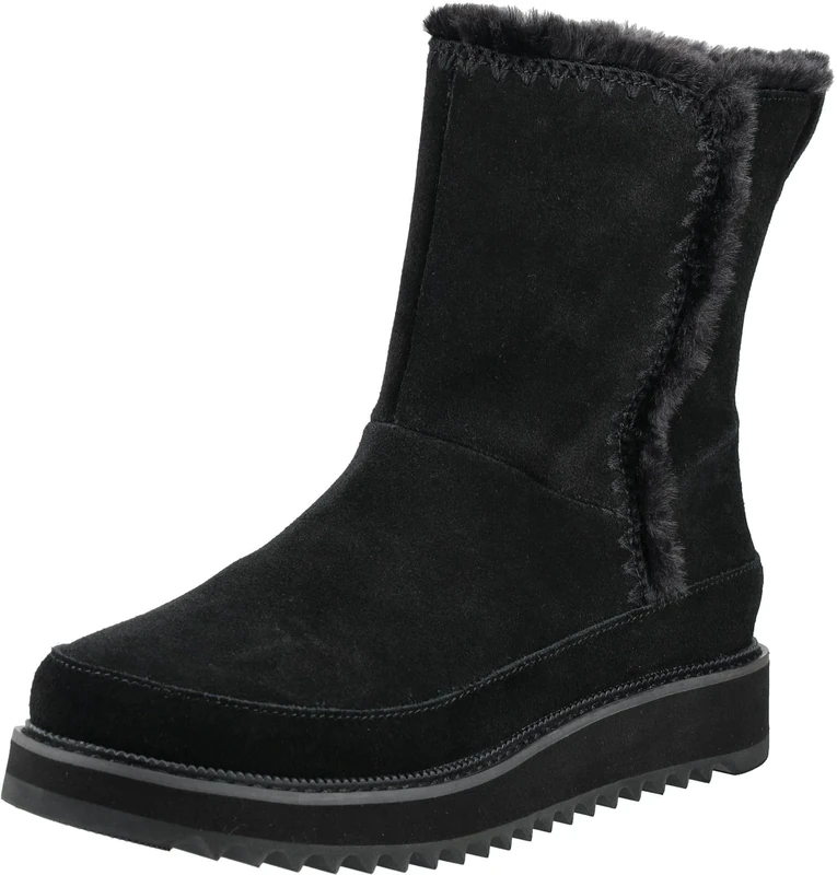 TOMS Women's Bergen Snow Boot, Water Resistant Black Suede, 6.5 UK