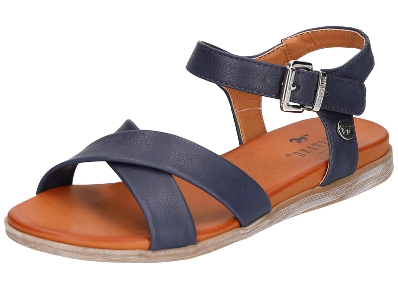 MUSTANG Women's 1424-808 Sandals, blue, 38 EU