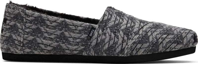 TOMS Women's Alpargata CloudBound Espadrille Loafer Flat, Black Multi Cozy Global Woven/Faux Fur, 4 UK
