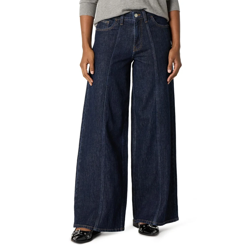 The Drop Women's Frida Relaxed Fit Jeans, Dark Indigo, 27
