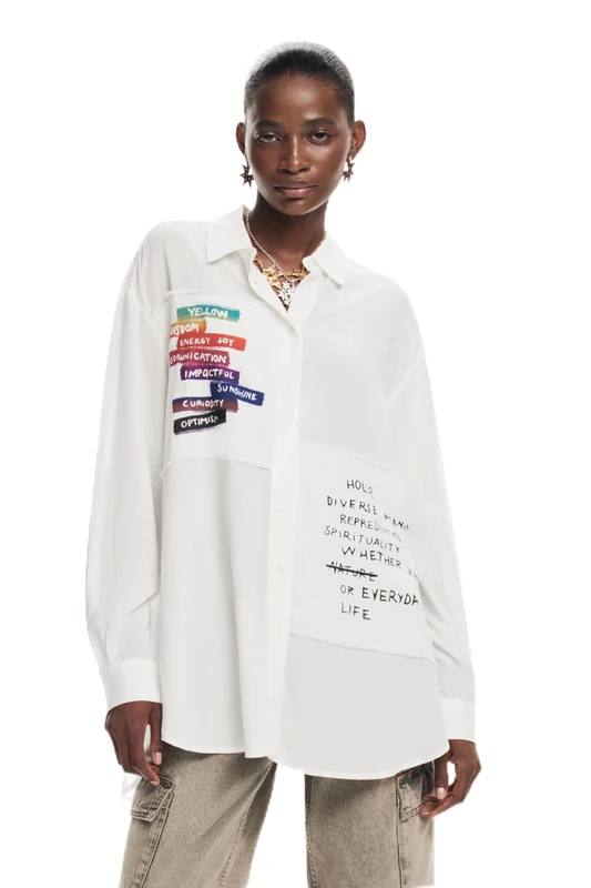 Desigual CAM_Kobe, 1000 White, L, White, L