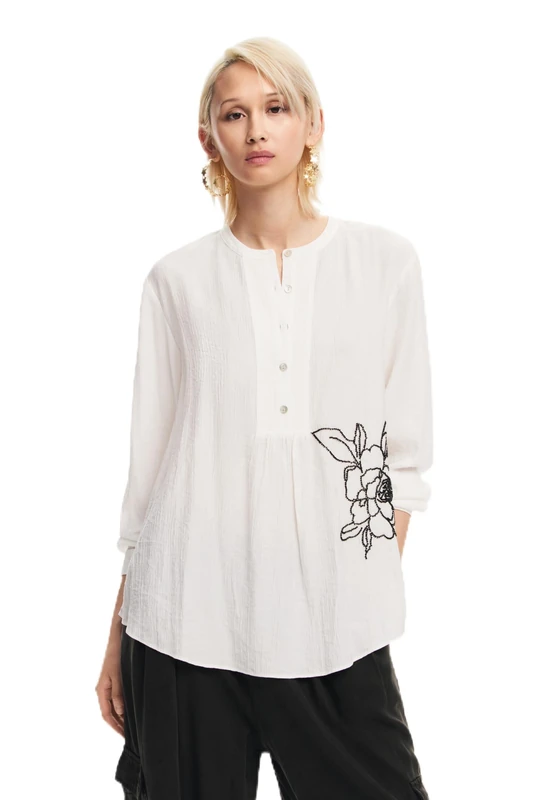 Desigual BLUS_Nagasaki, 1001 Crudo, L, White, L