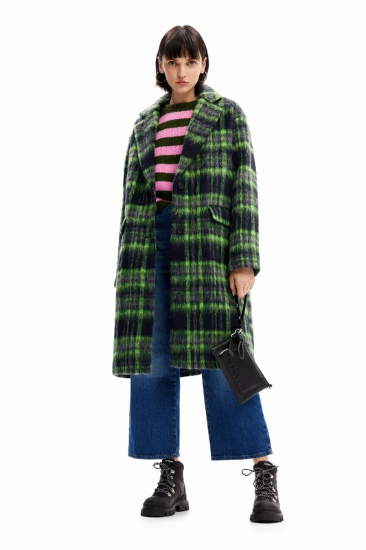 Desigual Women's Woman Woven Overcoat, Blue, S