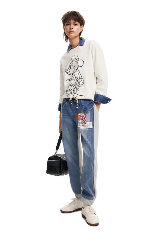 Desigual Women's Jeans Denim Long Trouser, Blue, L - Image 1
