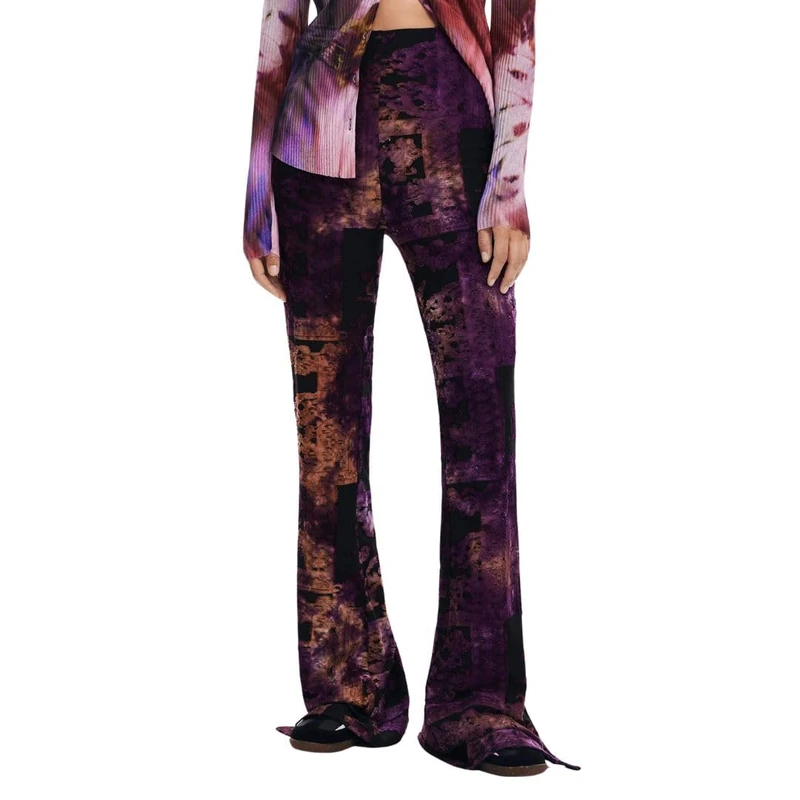 Desigual Women's Knit Long Trousers, Blue, L