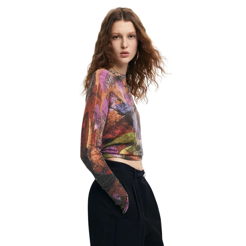 Desigual JERS_CAMO Petals_L, 9019 Tutti Fruti, XS, Material finishes., X-Small