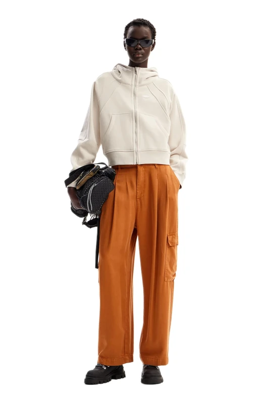 Desigual Women's Knit Jacket - White Long Sleeve Sweater