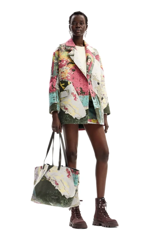 Desigual Women's Woman Woven Overcoat