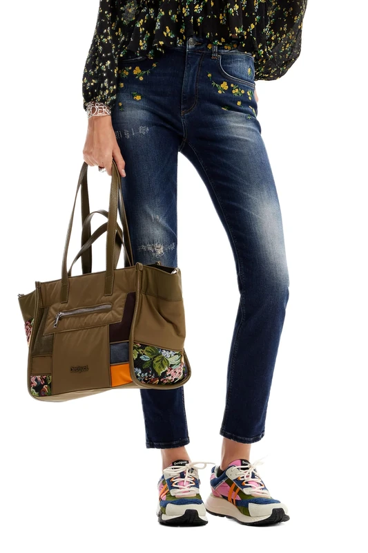 Desigual Women's Denim Long Trouser Jeans, Blue, 12