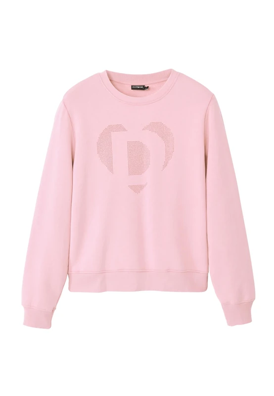 Desigual Women's Heart Sweatshirt, Red, Small