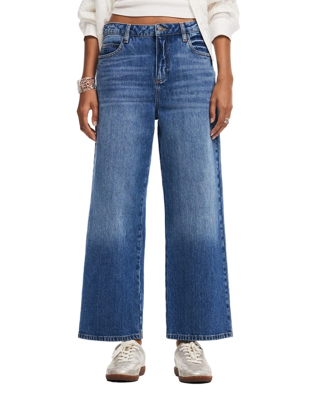 Desigual Women's Denim Long Trouser Jeans, Blue, 14 - Image 1