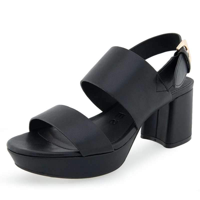 Aerosoles Women's Camilia Heeled Sandal, Black Pu, 5.5 UK