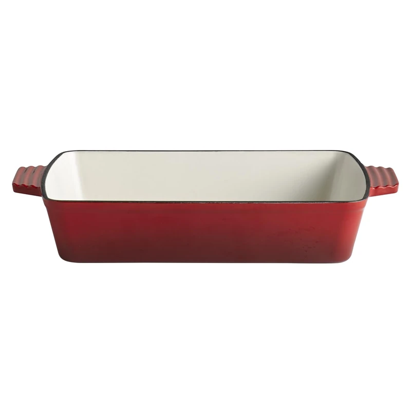 APS 88310 "5 STARS" Oven Dish Cast Iron Suitable for Induction Cookers 33 x 24 cm Height 6.5 cm 3.5 Litres Red
