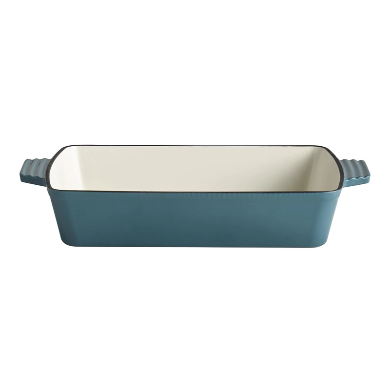 APS 88317 5 Stars Oven Dish Cast Iron Suitable for Induction Cookers 33 x 24 cm Height 6.5 cm 3.5 Litres Turquoise