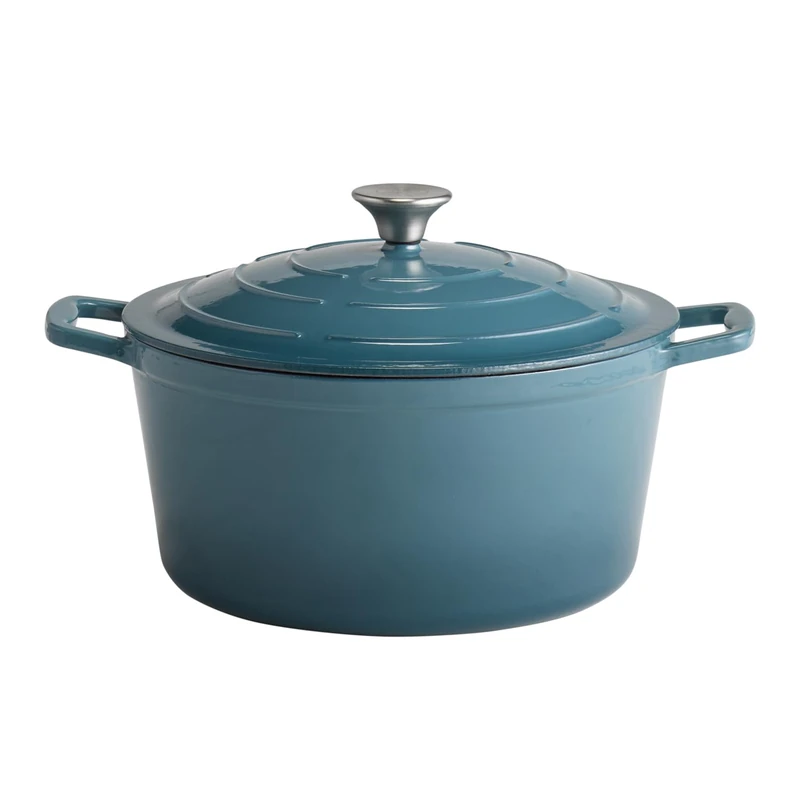 APS 5 Stars 88315 Casserole Pot with Lid Cast Iron Suitable for Induction Cookers Oven-Safe with Lid Holder Diameter 28 cm 6 Litres Anthracite