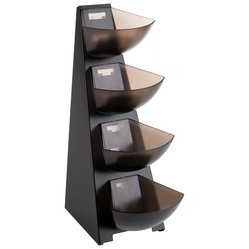 APS 11414 Multi-Rack, Kitchen Shelf, Frame Made of 18/0 Stainless Steel, Plastic Portion Dispenser, Volume per Chuck, 1 Litre Capacity, 4 Levels - Image 1