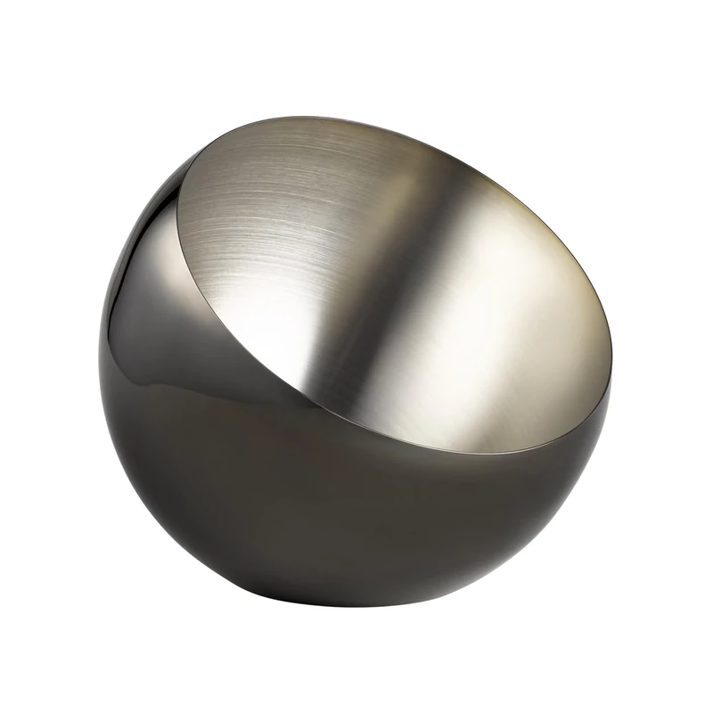 APS Sphere 40776 Bowl Diameter 24 cm Height 21 cm 2 litres Stainless Steel Gunmetal Look
