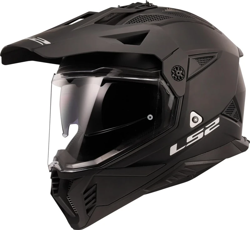 LS2 Pioneer II Adventure Motorcycle Motocross Helmet Matt Black - M