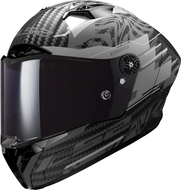 LS2 FF805 THUNDER GP AERO. 6K Carbon Motorcycle Full Face Helmet. POLAR Matt Black (XS) 53-54 cm