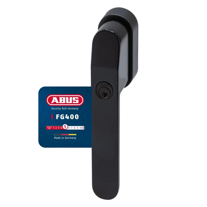 ABUS FG400 BK Lockable Window Handle, Black, Different Locking