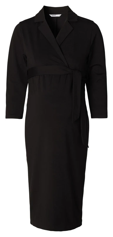 Noppies Maternity Women's Kannus Dress 3/4 Sleeve, Black-P090, L