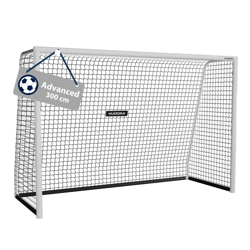Hudora Football Goal Advanced 120/180/240/300cm I Kids/Adults I Weatherproof & Stable Soccer Training Goal with Close-Mesh Net - Image 1