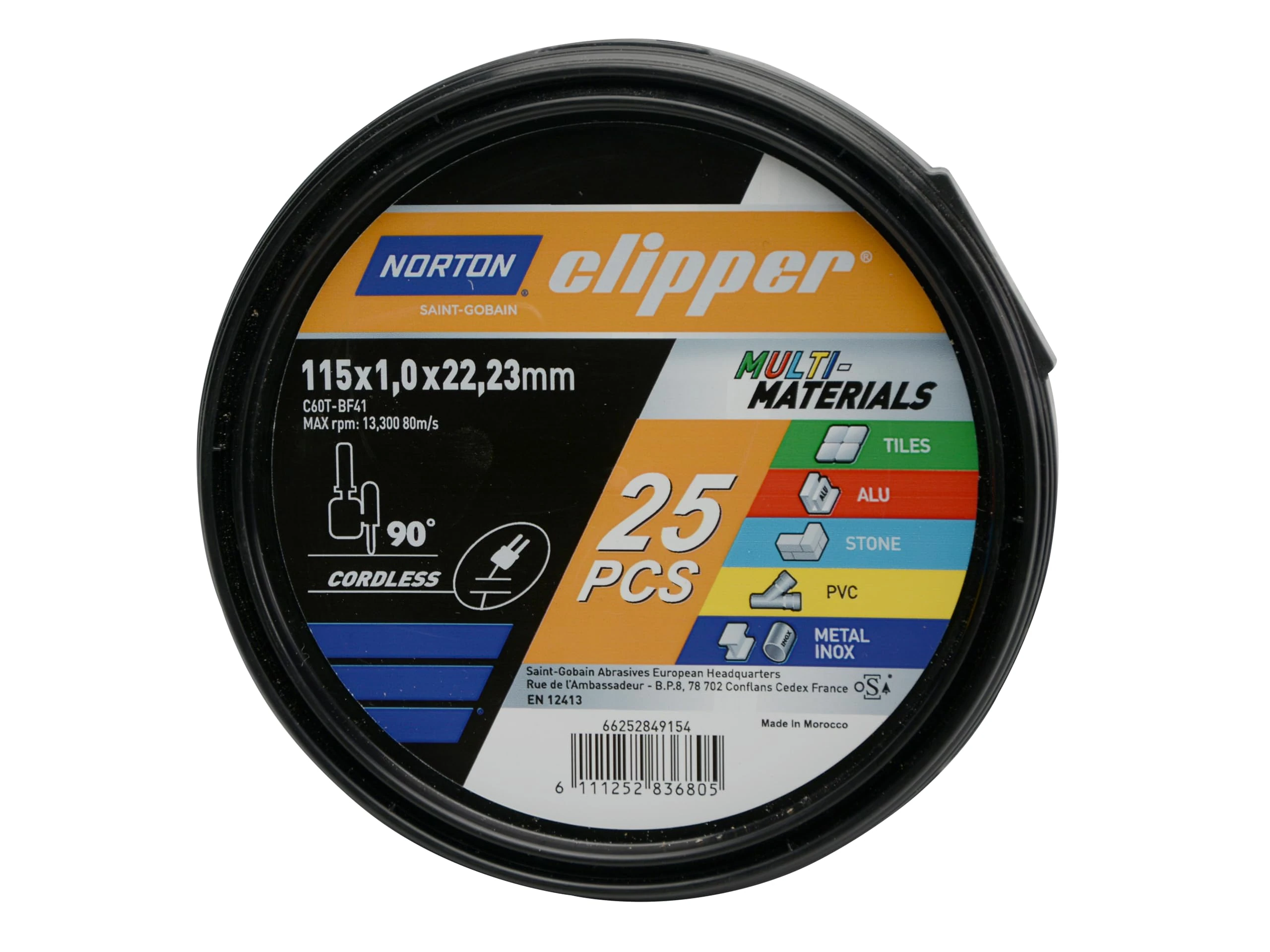 CLI Clipper Multi-Material Cutting Discs 115 x 22.23mm (Tub of 25)