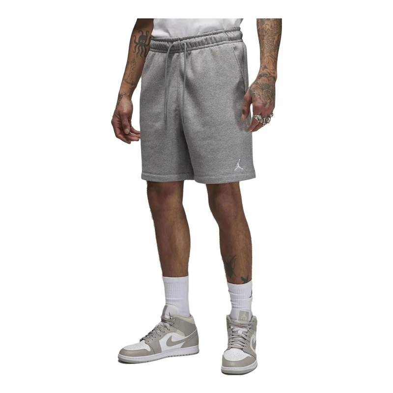 Nike Men's J Ess FLC Shorts, Carbon Heather/White, S