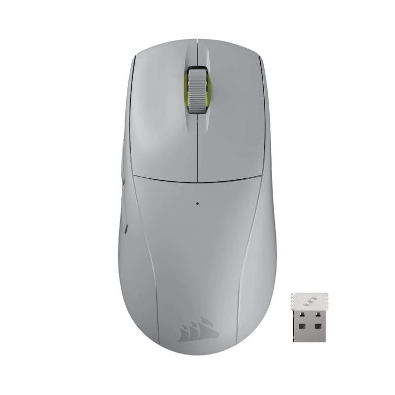 Corsair M75 AIR WIRELESS Ultra-Light FPS Gaming Mouse – 26,000 DPI – Ultra-Fast Input – Symmetric Shape – iCUE Compatible – PC, Mac – Light Grey