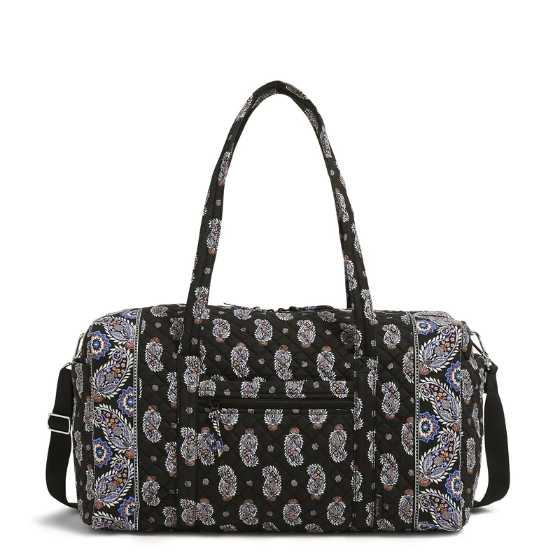 Vera Bradley Women's Cotton Large Travel Duffel Bag, Twilight Vines, One Size