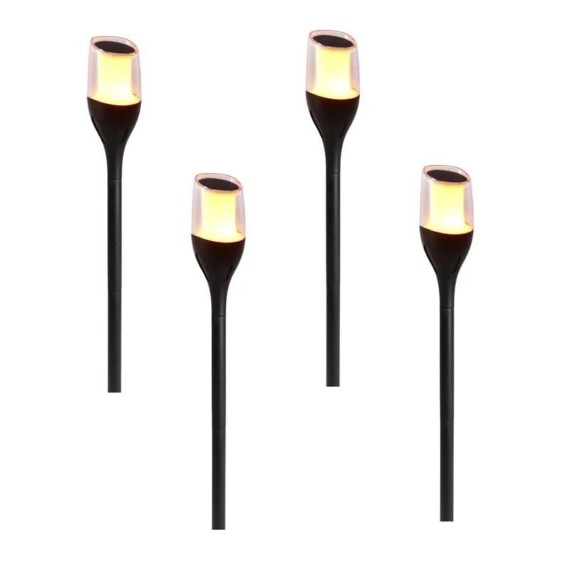 Lumisky Pack of 4 Solar Torch Flame Effect LED Warm White 4X FARELY H64.5cm