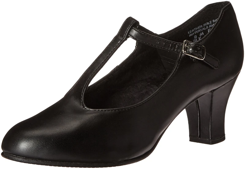Capezio Women's Jr. Footlight T-Strap Character Shoe Oxford, Black, 6.5 UK - Image 1