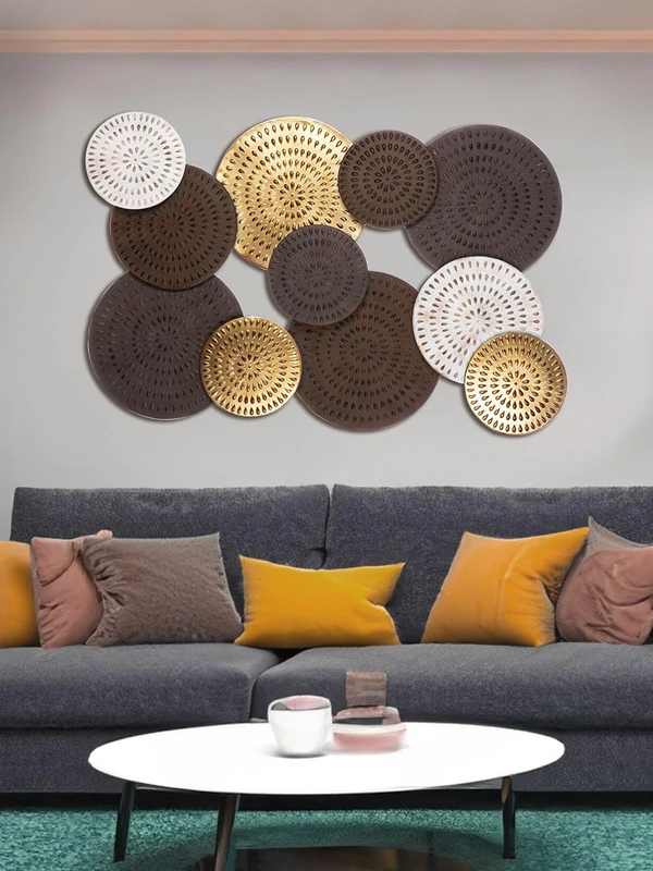 GILDE Tobago Wall Relief Metal Brown Antique Finish Wiped 69 x 108 cm Wall Decoration Art Decoration Home Accessory - Image 1